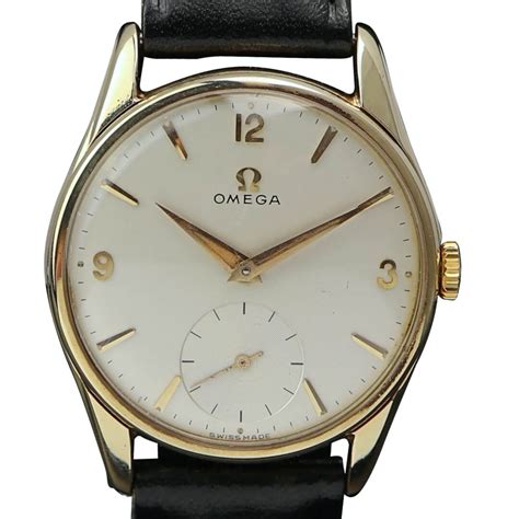 omega mens gold watch price|omega 9ct gold men's watch.